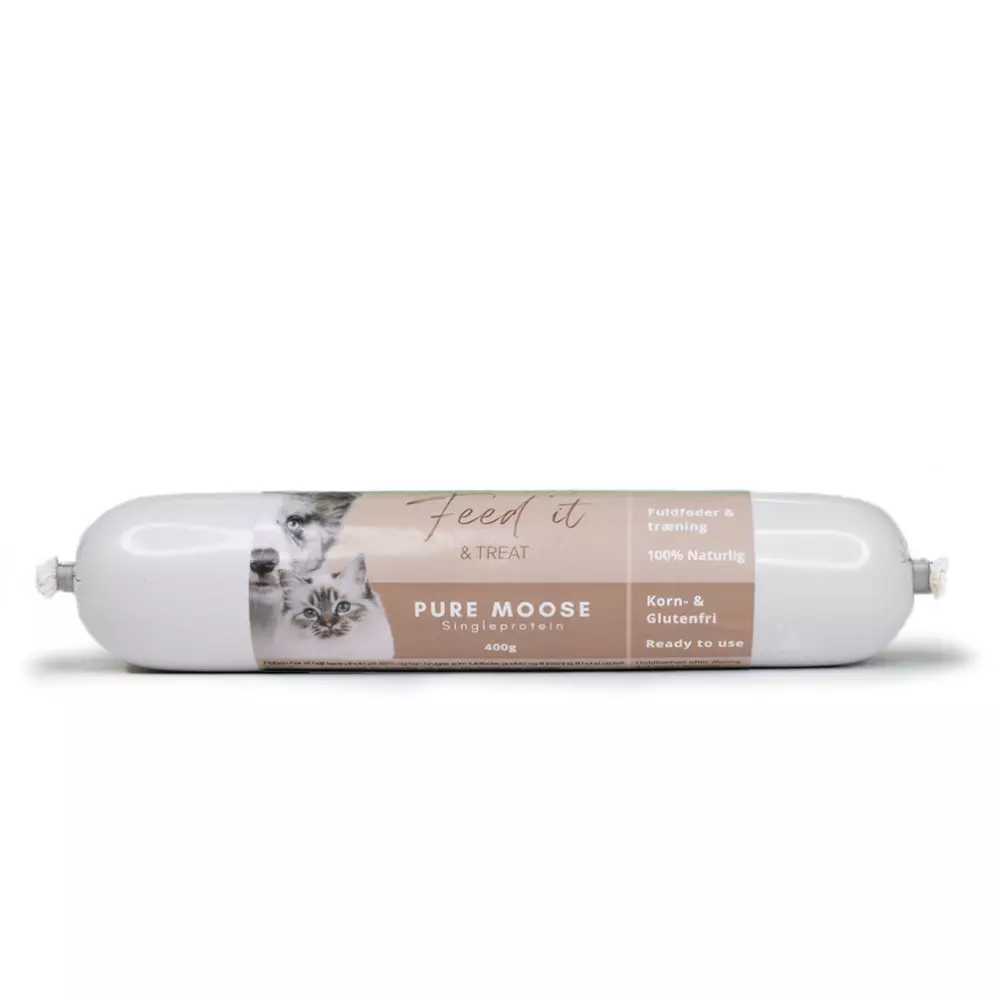 Feed'it & Treat Pure Elg godbitpølse 400g