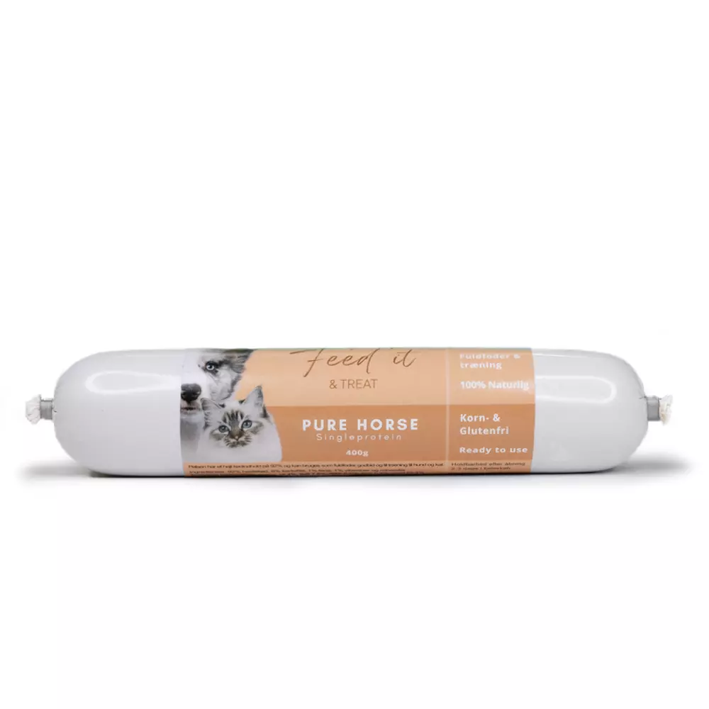 Feed'it & Treat Pure Hest godbitpølse 400g