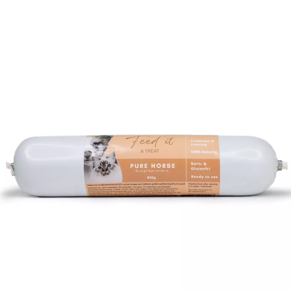 Feed'it & Treat Pure Hest godbitpølse 800g