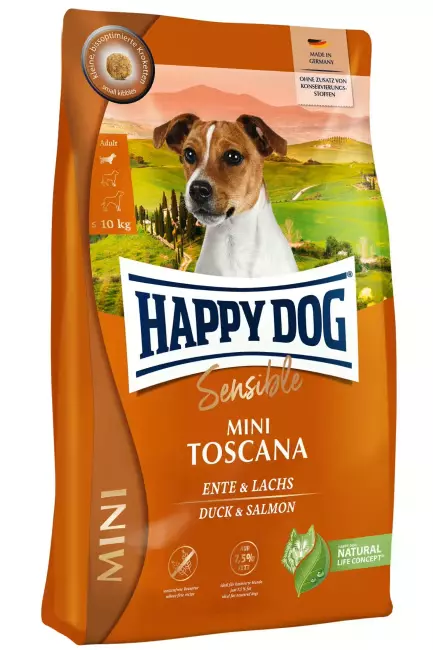 Happy Dog Sensible Mini Toscana M/And & Laks 800g