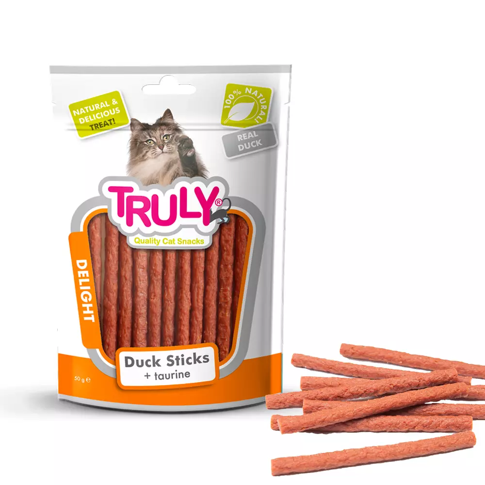 Truly Cat And Sticks 50g – Myk Kattegodbit med Taurin