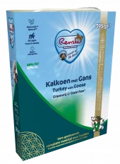 Renske Kornfritt Våtfôr 395g – 75% Fersk Kalkun & Gås (Leddstøtte)