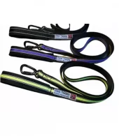 Huken Refleksbånd 180 cm Sort – Hundebånd med Twistlock og Fleece-polstring