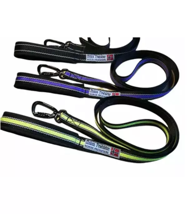Huken Refleksbånd 180 cm Sort – Hundebånd med Twistlock og Fleece-polstring