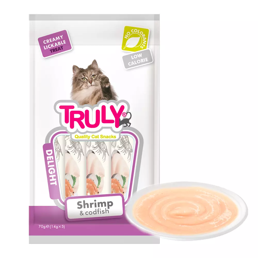 Truly Cat Creamy Lickable Shrimp & Codfish 70g