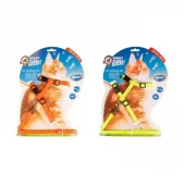 Kattesele Stor Katt Refleks Uni 30-50cm 125cm/12mm Gul/Oransje