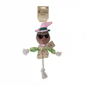Garden Paws Scarecrow Scary Harry S – Robust plysjleke med gjennomgående tau til liten hund