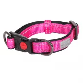 Rukka Pets Solid Halsbånd Rosa Str. M – Lett og polstret hundehalsbånd med neoprenfôr