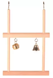 Fugleleke Trehuske m/Bjelle, 12,5x20cm