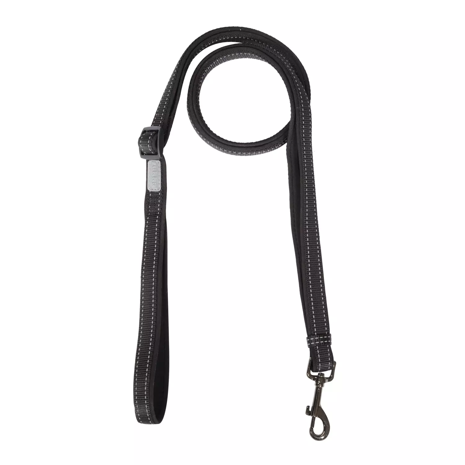 Rukka Pets Solid Leash Sort Str. S – Justerbart leiebånd med neoprenpolstring for optimalt grep