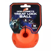 Dog Comets Treat Lock Ball Orange – Robust godbitball og aktiveringsleke til hund