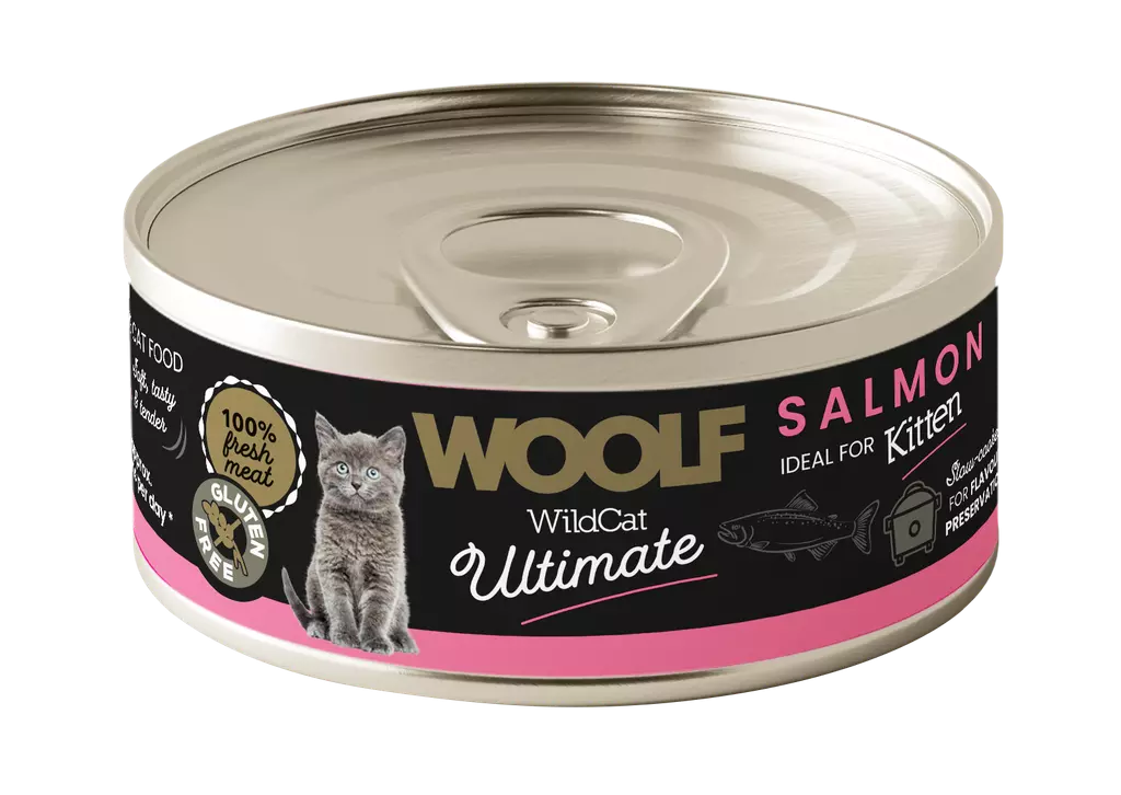 Woolf Wildcat Ultimate Kattefôr Kitten Salmon Pate 85g