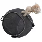 Excellent Horse Fun Play Ball Suede – Holdbar lekeball i grått semsket skinn for hest