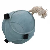 Excellent Horse Fun Play Ball Suede – Holdbar lekeball i blått semsket skinn for hest