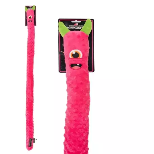 Dog Comets Invaders Rosa XXL 150 cm – Ekstra lang plysjleke med lyd og knitring