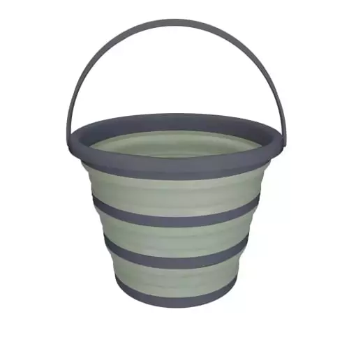 Excellent Horse Bucket Foldable Green/Gray