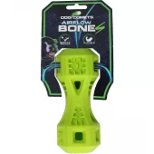 Dog Comets Airflow Bone Green S (15 cm) – Slitesterkt gummibein til hund med luftehull