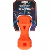 Dog Comets Airflow Bone Orange S (15 cm) – Slitesterkt gummibein til hund med luftehull
