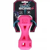 Dog Comets Airflow Bone Rosa S (15 cm) – Slitesterkt gummibein til hund med luftehull