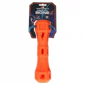 Dog Comets Airflow Bone Orange L (23 cm) – Slitesterkt gummibein til stor hund med luftehull