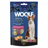 Woolf Wildcat Cream Luxury Kamskjell og Reker 5pk – Flytende kattegodbit og topping