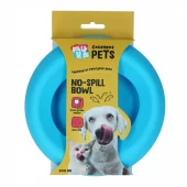 Excellent Pets No-Spill Bowl 300ml Blå – Antisøl-skål i silikon til hund og katt