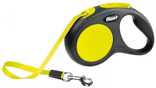 Flexi Classic New Neon Tape L 5m Sort/Neon Gul Max 50Kg