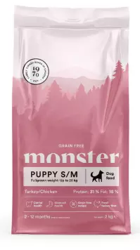 Monster GF Puppy s/m Turkey/Chicken 2kg