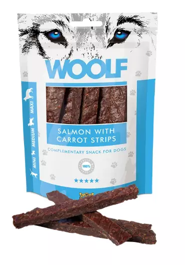 Woolf Salmon w/Carrot Strips 100g