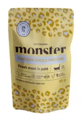 Monster Cat Pouches Chicken Singel Protein 85g