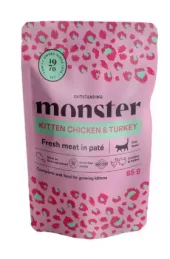 Monster Cat Pouches Kitten Chicken & Turkey 85g