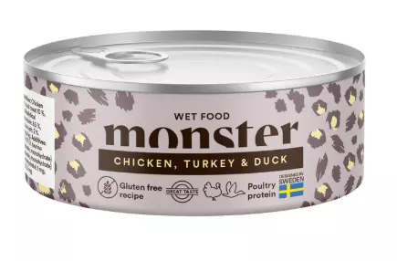 Monster Cat Adult Multi Protein Chicken/Turkey/Duck Can 100g