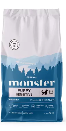 Monster Original Puppy Sensitive White Fish 12kg