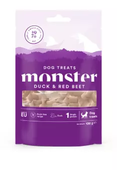 Monster Dog Treats Baked Duck & Red Beet 100g