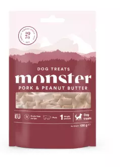 Monster Dog Treats Baked Pork & Peanut Butter 100g
