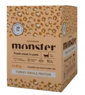 Monster Cat Pouches Adult Turkey 85g (8-pack)