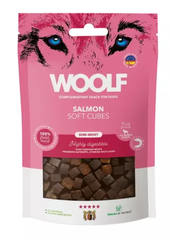 Woolf Soft Cubes Salmon 100g