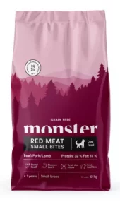 Monster GF Red Meat Beef/Pork Lamb Small Bites 12kg
