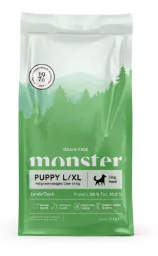 Monster Dog Grain Free Puppy L/ XL Lamb/Duck 2 kg