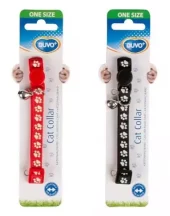 Kattehalsbånd Paws 20-30cm Sort/Rød