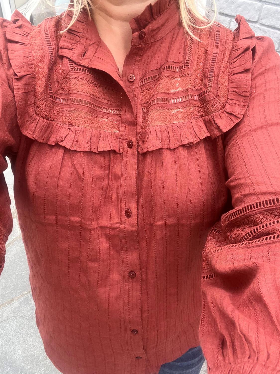 kaffe blonde blouse 100% cotton curve jessa shirt