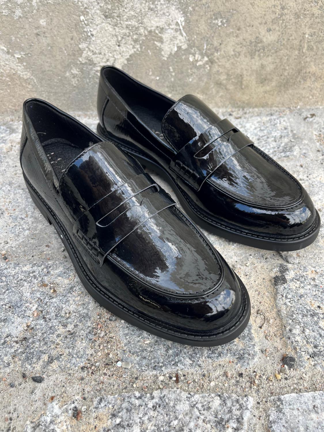 Marco tozzi moccasin soft pasch lakk vegansk