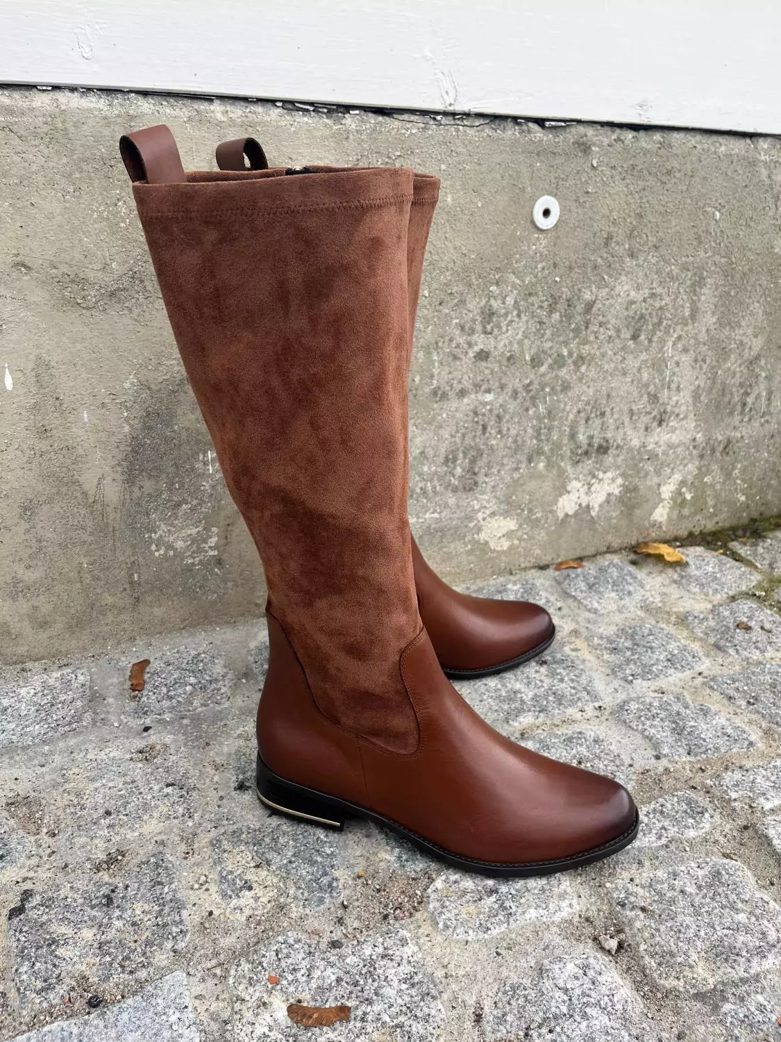 Caprice soft leather/stretsj strømpe stølvelett