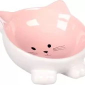 Mat og vannskål katt "Puzi" rosa