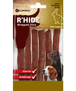 Hundesnack R'Hide kanin 70gr, 12cm 7/8mm (6stk)