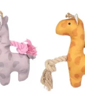 Hundeleke valp "Britty" hjort med tay ass. farger. 4,8x21x16,5cm