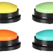 Hundeleke lydknapper opptakbare Ø8,8cm ass