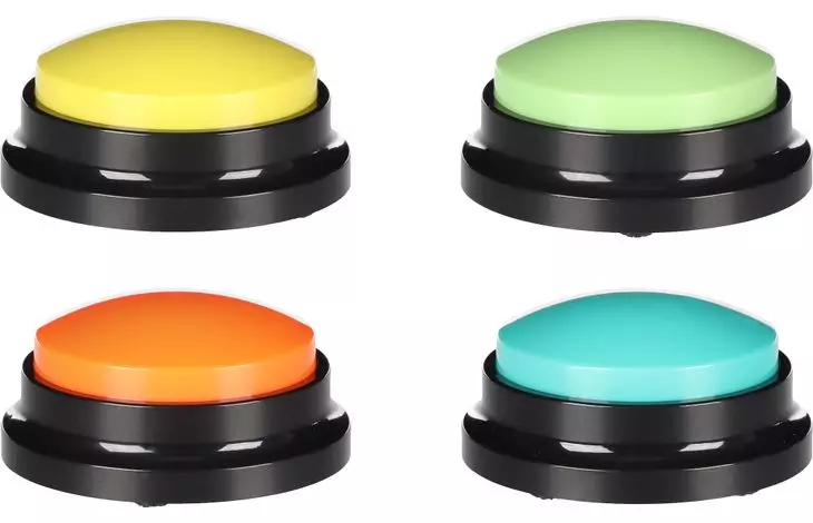 Hundeleke lydknapper opptakbare Ø8,8cm ass