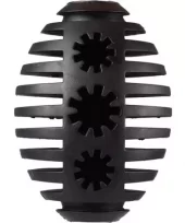 Hundeleke gladiator rygbyball M sort 10cmcm gummi