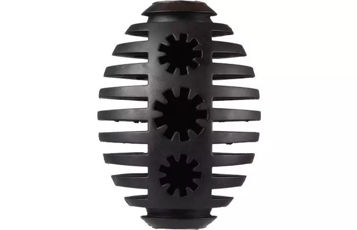 Hundeleke gladiator rygbyball M sort 10cmcm gummi